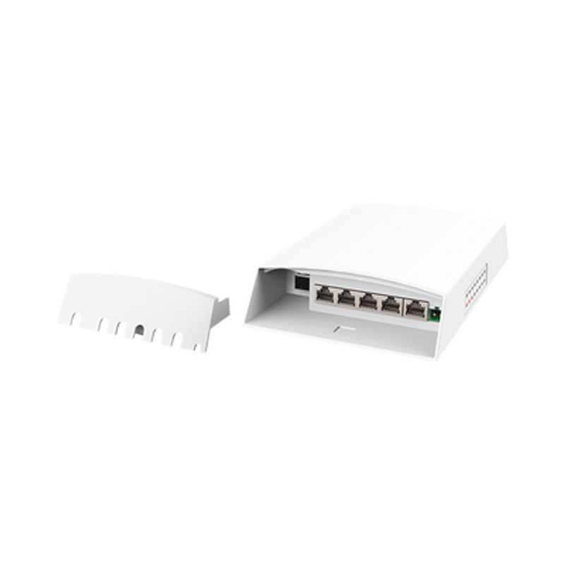 Switch Cctv Poe Para Exterior / No Administrable / Poe Entrada 802.3 Bt Hasta 60w / 1 Puerto Poe Salida 24v Pasivo Hasta 12w /  