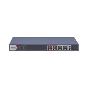 switch monitoreable poe  16 puertos 100 mbps poe  2 puertos 1000 mbps uplink  2 puertos sfp de uplink  poe hasta 300 metros  co