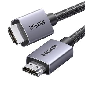 cable hdmi 20 de nylon trenzado  2 metros  4k60hz  arc  dolby atmos  true hd  dts hd  hdr  3d inversivo   3 modos de visualizac