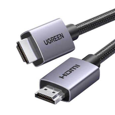 cable hdmi 20 de nylon trenzado  1 m  4k60hz  arc  dolby atmos  true hd  dts hd  hdr  3d inversivo   3 modos de visualización  