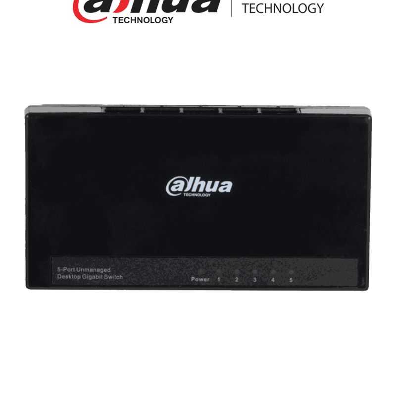 Dahua Pfs30055gtl  Switch Para Escritorio 5 Puertos/ Gigabit Ethernet/ 10/100/1000/ Diseno Compacto/ Capa 2/ Switching 10 Gbps/ 