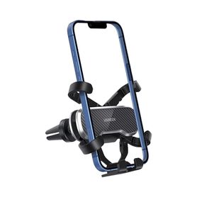 soporte de teléfono para rendija de ventilación  tecnologia gravity drive  rotación de 360°  suspensión por goma  5 puntos de s