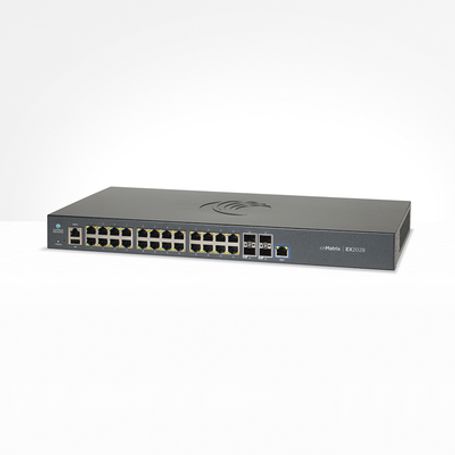 Switch Cnmatrix Ex2028p Capa 3 De 28 Puertos (24 Poe Gigabit 802.3af/at 4 Sfp) Administración Desde La Nube (mxex2028pxbu)