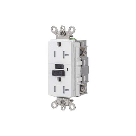 contacto gfci 20 a 125 v resistente a intemperie a prueba de manipulaciones color blanco nema 520r grado industrial231480