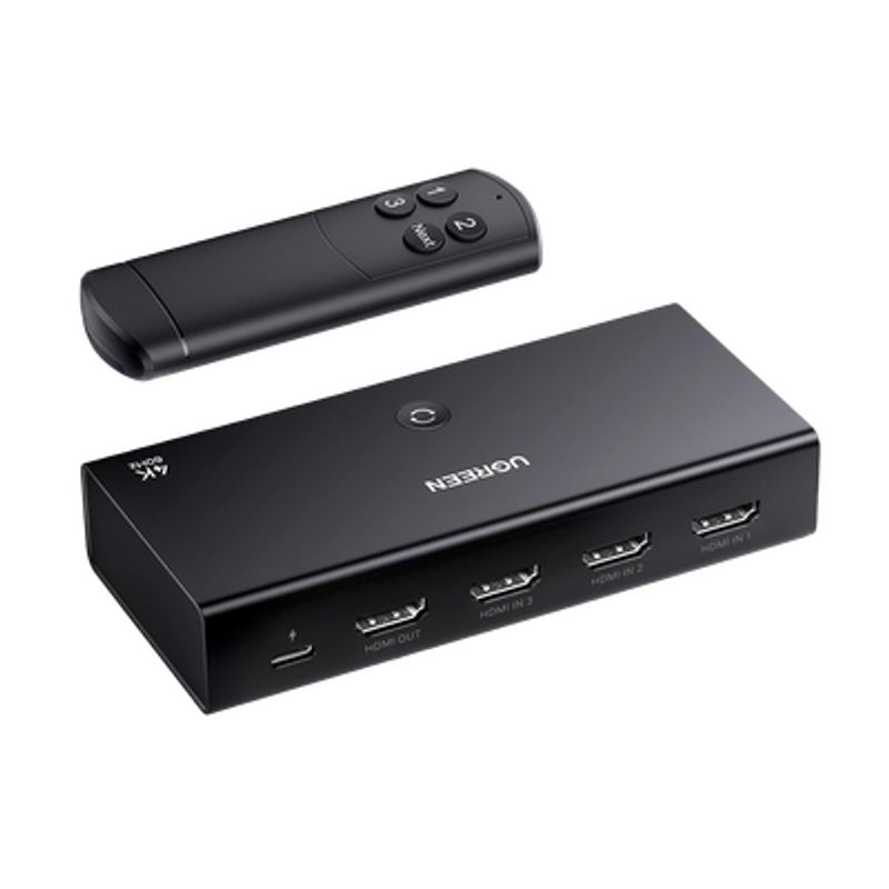 Conmutador Hdmi Switch 460hz  3 Entradas A 1 Salida  3d  Hdr  Dolby Atmos  Dts5.1/7.1  Hdcp2.2  Pcm2.0  Hdmi2.0  Reduce El Retra