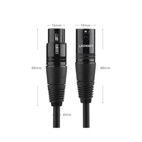 cable para micrófono xlr tipo canon macho a hembra  15 metros  plug  play  anti interferencias  triple blindaje  alta calidad  
