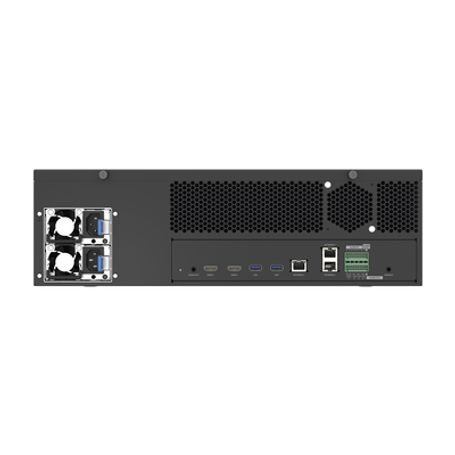 Nvr De 64 Canales / Soporta Grabación Hasta 32 Mp / H.265  Wisestream / Procesamiento 400 Mbps / 3 Puertos De Red / Raid 56 / 40