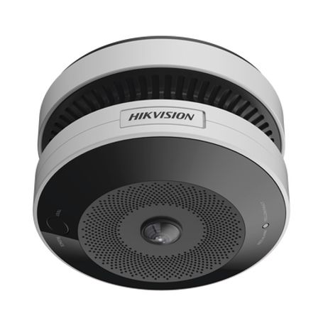 (hikfire) Mini Fisheye Ip 4 Megapixel Con Detector De Humo / Autónomo / Entrada Y Salida De Alarma / 15 Mts Ir / Poe / Wdr 120 D