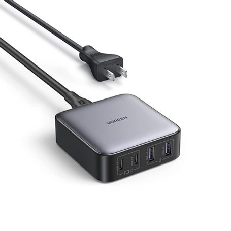 Cargador De Escritorio De 65w  4 Puertos De Carga Rápida  2 Usbc  2 Usba  Tecnologia Gan Ii Sic  Power Delivery 3.0  Quick Charg