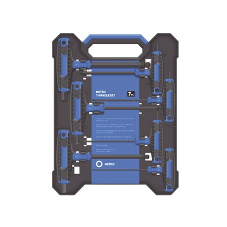 Juego De 7 Llaves Hexagonales ( Allen )  Milimétricas Con Cabeza Redonda Y Mango T.  