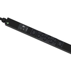 pdu monitoreable mi para distribución de energia enchufe de entrada nema l2130p con 18 salidas c13 y 6 c19 de instalación verti