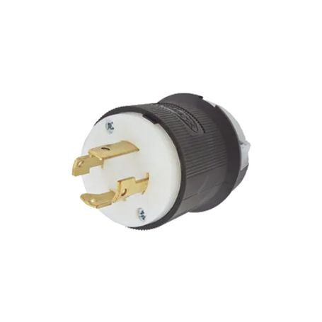 clavija con bloqueo de media vuelta industrial 30 a 250 v ca  3 polos 4 hilos  nema l1530p