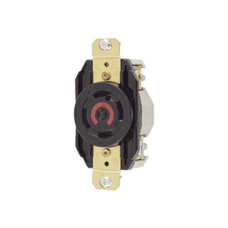 receptáculo con bloqueo de media vuelta industrial 30 a 125250 v ca  3 polos 4 hilos  nema l1430r