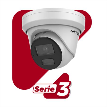 Turret Ip 4 Megapixel / Lente 2.8 Mm / 40 Mts Ir / Exterior Ip67 / Darkfighter / Audio Y Alarma I/o / Poe / Onvif / Micro Sd / 4