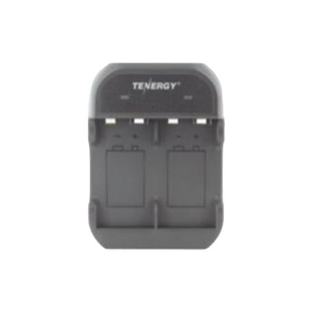 cargador rápido de 2 compartimientos para baterias nimh aplicable en baterias de 9 v color negro232494