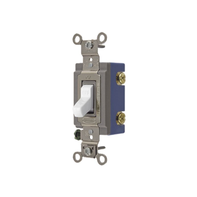 Interruptor De Palanca 15 A 120277 V Ca/ Unipolar / Grado Industrial/ Uso Extra Pesado / Cableado Lateral Y Posterior / Color Bl