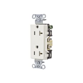 contacto duplex decorador 20 a 125v  2 polos 3 hilos nema 520 r  color blanco231481