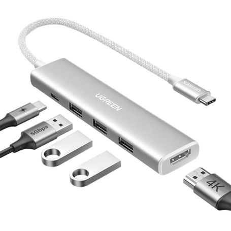 Hub Usbc (docking Revodok) 5 En 1  Hdmi 2.0 4k30hz  3 Usba 3.0 (5gbps)  Usbc Pd Carga 100w  Chip De Última Generación  Cable De 