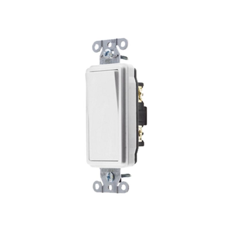 Interruptor Decorador De 20 A 120277 V Ca/ Unipolar / Cableado Lateral Y Posterior / Color Blanco.