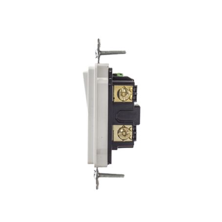 Interruptor Decorador De 20 A 120277 V Ca/ Unipolar / Cableado Lateral Y Posterior / Color Blanco.