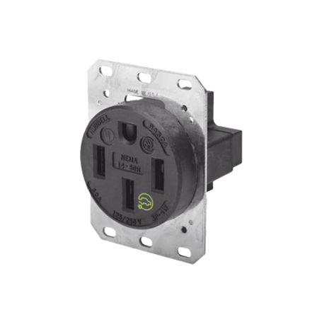 receptáculo recto de 50 a 125250 v ca 3 polos 4 hilos nema 1450r