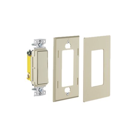 Interruptor Unipolar Residencial 15 A 120277 V / Cableado Lateral Y Trasero / Color Marfil.