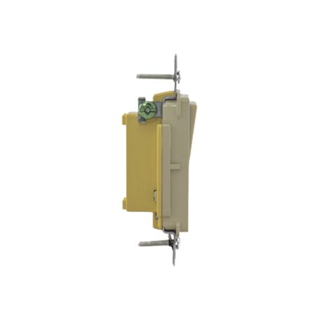 Interruptor Unipolar Residencial 15 A 120277 V / Cableado Lateral Y Trasero / Color Marfil.