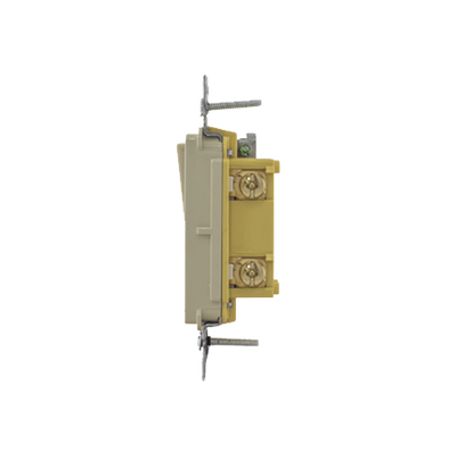 Interruptor Unipolar Residencial 15 A 120277 V / Cableado Lateral Y Trasero / Color Marfil.