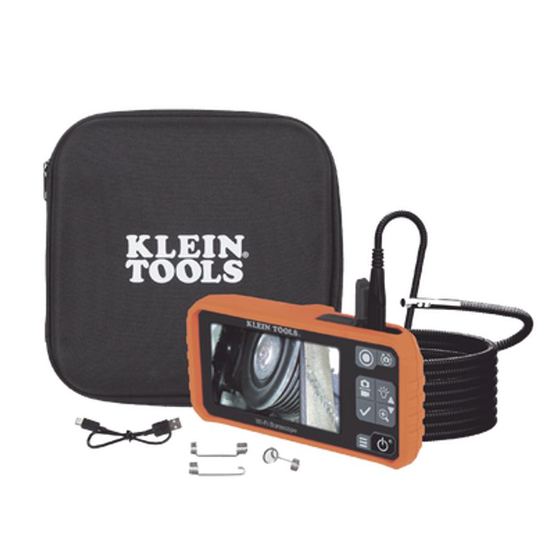 Dual Cámara Boroscopio Pro 5.5mm 720p Usbc/wifi Y Lcd 4.3 A Color Cuello De Cisne Blindado 10 (3m) Con Imán Y 6 Led´s. Bateria I