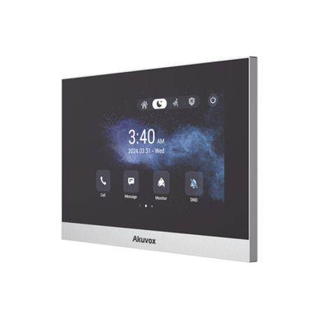 monitor android  soporta app android  pantalla touch screen lcd 7  wifi  punto wifi  bluetooth  poe  sip  8 entradas de alarma 