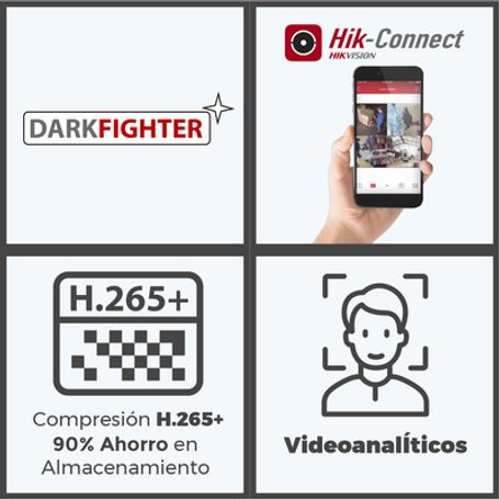 Bala Ip 8 Megapixel (4k) / Serie Pro  / 50 Mts Ir Exir / Lente 2.8 Mm / Wdr /exterior Ip67 / Hikconnect / Video Analiticos / Poe