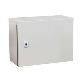 gabinete de acero ip66 uso en intemperie 400 x 300 x 300 mm con placa trasera interior metálica y compuerta inferior atornillab