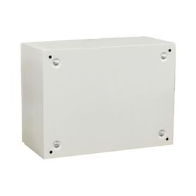 gabinete de acero ip66 uso en intemperie 400 x 300 x 300 mm con placa trasera interior metálica y compuerta inferior atornillab