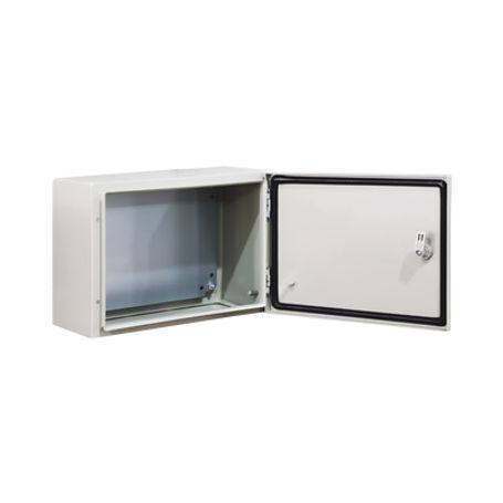 Gabinete De Acero Ip66 Uso En Intemperie (400 X 300 X 300 Mm) Con Placa Trasera Interior Metálica Y Compuerta Inferior Atornilla