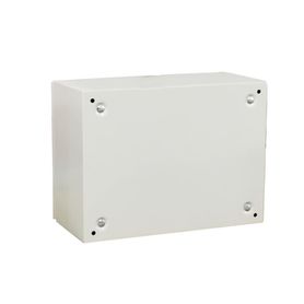 gabinete de acero ip66 uso en intemperie 500 x 300 x 300 mm con placa trasera interior metálica y compuerta inferior atornillab