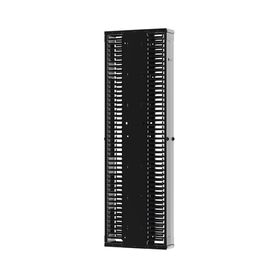 organizador vertical patchrunner™ mejorado doble frontal y posterior para rack abierto de 45 unidades 12in de ancho color negro