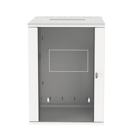 gabinete panzone de montaje en pared de 19in puerta con ventana de seguridad 18 ur 762mm de profundidad color blanco208962