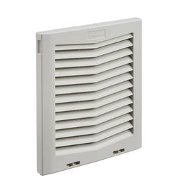 rejilla de escape para ventilador con filtro hg protección ip54 compatible con ventiladores hf10 de 10 in de plástico color gri