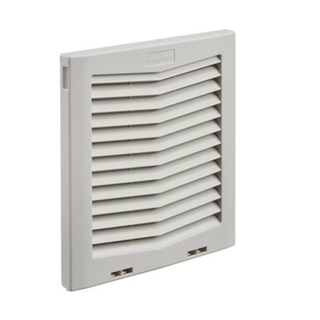 rejilla de escape para ventilador con filtro hg protección ip54 compatible con ventiladores hf10 de 10 in de plástico color gri