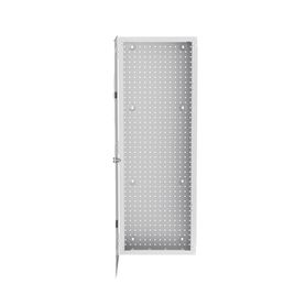 gabinete multipropósito de montaje en pared de 42 in de altura con puerta reversible fabricado en acero color blanco 232310