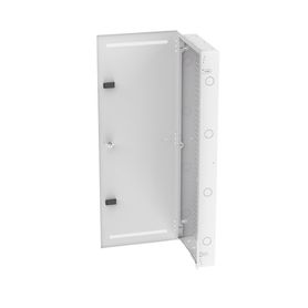 gabinete multipropósito de montaje en pared de 42 in de altura con puerta reversible fabricado en acero color blanco 232310