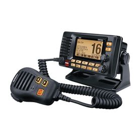 radio móvil marino vhf color negro con receptor de gps integrado puerto de conexión nmea 2000 25w de potencia de rf sumergible 