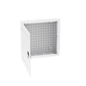 gabinete multipropósito de montaje en pared de 14 in de altura con puerta reversible fabricado en acero color blanco232309