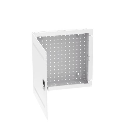 Gabinete Multipropósito De Montaje En Pared De 14 In De Altura Con Puerta Reversible Fabricado En Acero Color Blanco