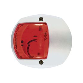 luz lateral de navegación en color rojo con carcasa blanca para embarcaciones a vela o a motor de menos de 20 metros