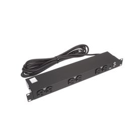 pdu básico de montaje en rack con 6 salidas frontales nema 515r  enchufe de entrada nema 515p de 19in 1ur 15 amp 120 vca 