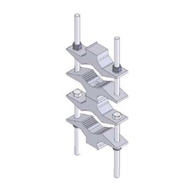 juego sencillo en aluminio de abrazadera dual para mástiles de 731 a 1143 cm de diámetro req 2 x antena212799