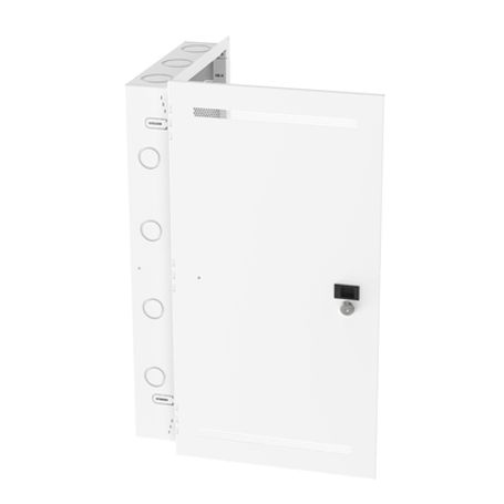 Gabinete Multipropósito De Montaje En Pared De 28 In De Altura Con Puerta Reversible Fabricado En Acero Color Blanco 