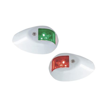 Set De Luces De Navegación Verticales Rojo / Verde Con Carcasa En Color Blanco Para Embarcaciones A Motor De Menos De 20 Metros