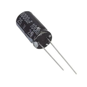 capacitor electrolitico de aluminio radial de 1000 µfd 25 vcc 105 °c 10 x 20 mm